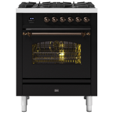 ILVE Milano 70cm 4 Burner Gas Hob Single Oven Dual Fuel Mini Range Cooker