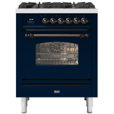 ILVE Milano 70cm 4 Burner Gas Hob Single Oven Dual Fuel Mini Range Cooker