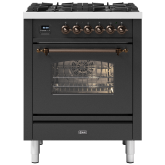 ILVE Milano 70cm 4 Burner Gas Hob Single Oven Dual Fuel Mini Range Cooker