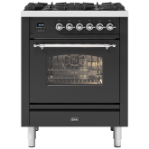 ILVE Milano 70cm 4 Burner Gas Hob Single Oven Dual Fuel Mini Range Cooker