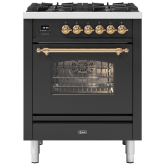 ILVE Milano 70cm 4 Burner Gas Hob Single Oven Dual Fuel Mini Range Cooker