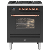 ILVE Milano 70cm 4 Burner Gas Hob Single Oven Dual Fuel Mini Range Cooker