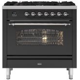 ILVE Milano 90cm 6 Burner Gas Hob Single Oven Dual Fuel Range Cooker