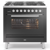 ILVE Roma 90cm 6 Burner Gas Hob Single Oven Dual Fuel Range Cooker