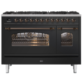 ILVE Milano 120cm 7 Burner Gas Hob Double Oven Dual Fuel Range Cooker