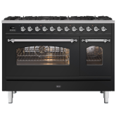 ILVE Milano 120cm 7 Burner Gas Hob Double Oven Dual Fuel Range Cooker