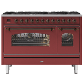 ILVE Milano 120cm 7 Burner Gas Hob Double Oven Dual Fuel Range Cooker
