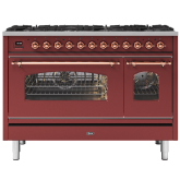 ILVE Milano 120cm 7 Burner Gas Hob Double Oven Dual Fuel Range Cooker