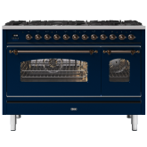 ILVE Milano 120cm 7 Burner Gas Hob Double Oven Dual Fuel Range Cooker