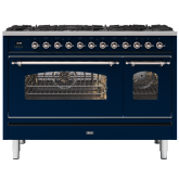 ILVE Milano 120cm 7 Burner Gas Hob Double Oven Dual Fuel Range Cooker