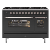 ILVE Milano 120cm 7 Burner Gas Hob Double Oven Dual Fuel Range Cooker