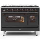 ILVE Milano 120cm 7 Burner Gas Hob Double Oven Dual Fuel Range Cooker