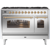 ILVE Milano 120cm 7 Burner Gas Hob Double Oven Dual Fuel Range Cooker