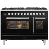 ILVE Roma 120cm 7 Burner Gas Hob Double Oven Dual Fuel Range Cooker
