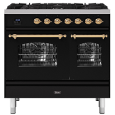 ILVE Milano 90cm 6 Burner Gas Hob Double Oven Dual Fuel Range Cooker