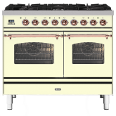 ILVE Milano 100cm 6 Burner Gas Hob Double Oven Dual Fuel Range Cooker