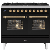 ILVE Milano 100cm 6 Burner Gas Hob Double Oven Dual Fuel Range Cooker