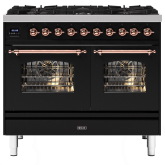 ILVE Milano 100cm 6 Burner Gas Hob Double Oven Dual Fuel Range Cooker