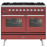 ILVE Milano 100cm 6 Burner Gas Hob Double Oven Dual Fuel Range Cooker