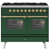 ILVE Milano 100cm 6 Burner Gas Hob Double Oven Dual Fuel Range Cooker