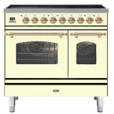 ILVE Milano 90cm 6 Zone Induction Hob Double Oven All Electric Range Cooker