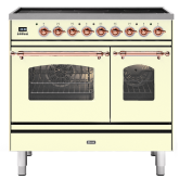 ILVE Milano 90cm 6 Zone Induction Hob Double Oven All Electric Range Cooker