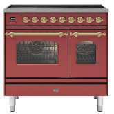 ILVE Milano 90cm 6 Zone Induction Hob Double Oven All Electric Range Cooker