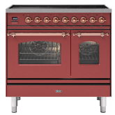 ILVE Milano 90cm 6 Zone Induction Hob Double Oven All Electric Range Cooker