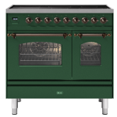 ILVE Milano 90cm 6 Zone Induction Hob Double Oven All Electric Range Cooker