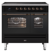 ILVE Milano 90cm 6 Zone Induction Hob Double Oven All Electric Range Cooker