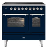ILVE Milano 90cm 6 Zone Induction Hob Double Oven All Electric Range Cooker