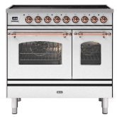 ILVE Milano 90cm 6 Zone Induction Hob Double Oven All Electric Range Cooker