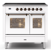 ILVE Milano 90cm 6 Zone Induction Hob Double Oven All Electric Range Cooker