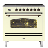ILVE Milano 90cm 6 Zone Induction Hob Single Oven Dual Fuel Range Cooker