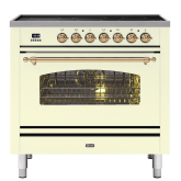ILVE Milano 90cm 6 Zone Induction Hob Single Oven Dual Fuel Range Cooker