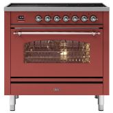 ILVE Milano 90cm 6 Zone Induction Hob Single Oven Dual Fuel Range Cooker