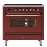 ILVE Milano 90cm 6 Zone Induction Hob Single Oven Dual Fuel Range Cooker