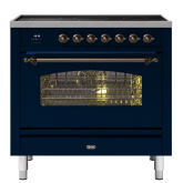 ILVE Milano 90cm 6 Zone Induction Hob Single Oven Dual Fuel Range Cooker