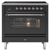 ILVE Milano 90cm 6 Zone Induction Hob Single Oven Dual Fuel Range Cooker
