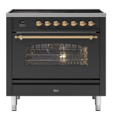ILVE Milano 90cm 6 Zone Induction Hob Single Oven Dual Fuel Range Cooker