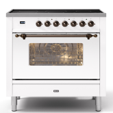 ILVE Milano 90cm 6 Zone Induction Hob Single Oven Dual Fuel Range Cooker