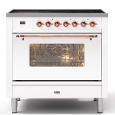 ILVE Milano 90cm 6 Zone Induction Hob Single Oven Dual Fuel Range Cooker