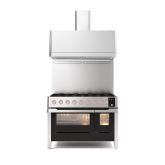 ILVE Panoramagic 120cm 8 Burner Gas Hob Double Oven Dual Fuel Range Cooker