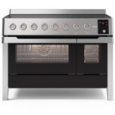 ILVE Panoramagic 120cm 8 Zone Induction Hob Double Oven Electric Range Cooker