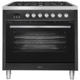InAlto 90cm 5 Burner Gas Hob Single Electric Oven Dual Fuel Range Cooker