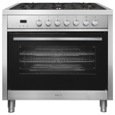 InAlto 90cm 5 Burner Gas Hob Single Electric Oven Dual Fuel Range Cooker