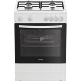 Indesit I6GGMMW/UK//M 60cm 4 Burner Gas Hob Single Oven Gas Cooker