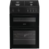 Indesit IDG6GB/M 60cm 4 Zone Ceramic Hob Double Oven Electric Cooker