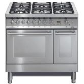 Lofra Professional 90cm 6 Burner Gas Hob Double Oven Dual Fuel Range Cooker