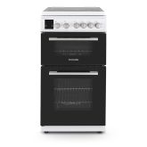 Montpellier MDOG50LW/GR 50cm 4 Burner Gas Hob Double Oven Gas Cooker with Lid